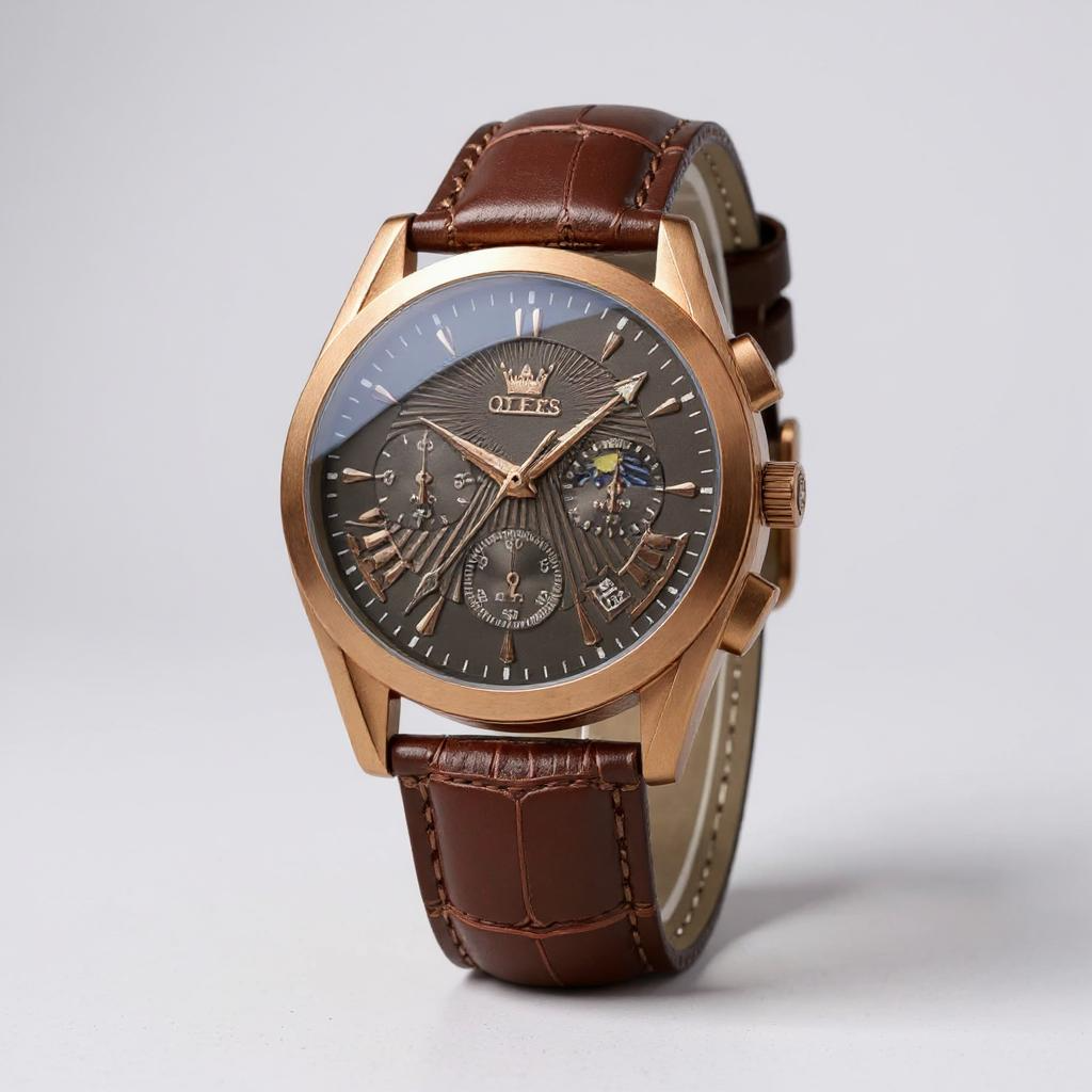 MIHAWK 42MM SPRINTER - Montre pour Homme à Bracelet en Cuir Vintage