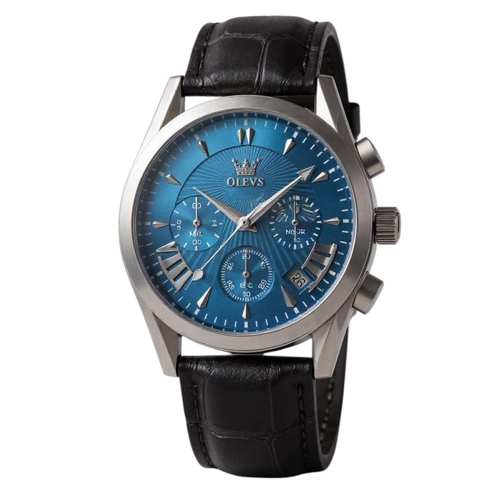 MIHAWK 42MM SPRINTER - Montre pour Homme à Bracelet en Cuir Vintage