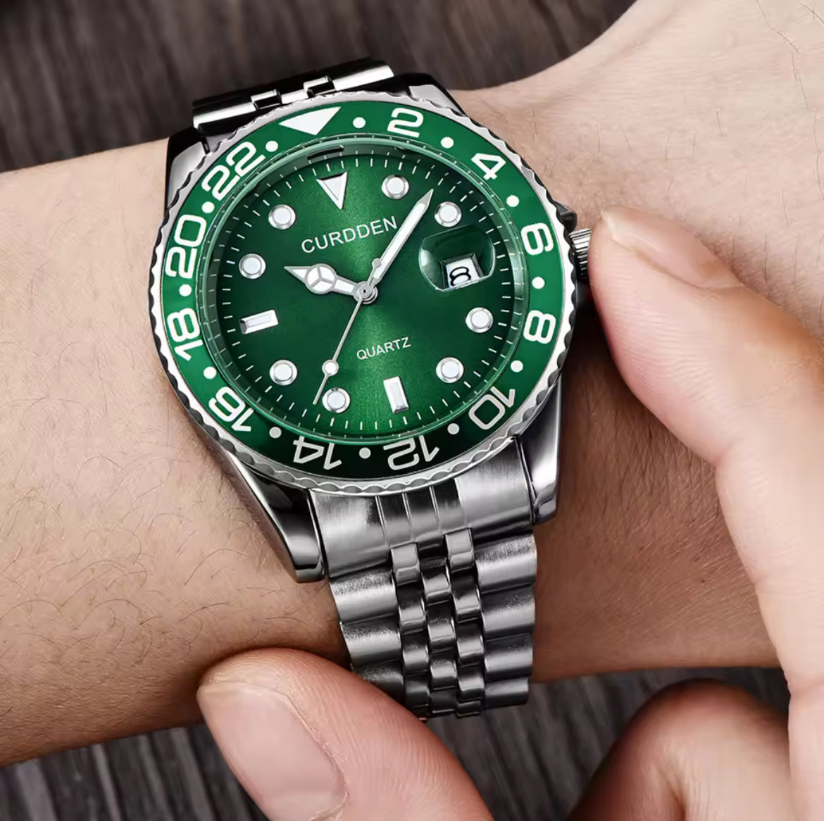 CURDDEN 38MM GLOBAL - Montre à Quartz pour Homme Bicolore