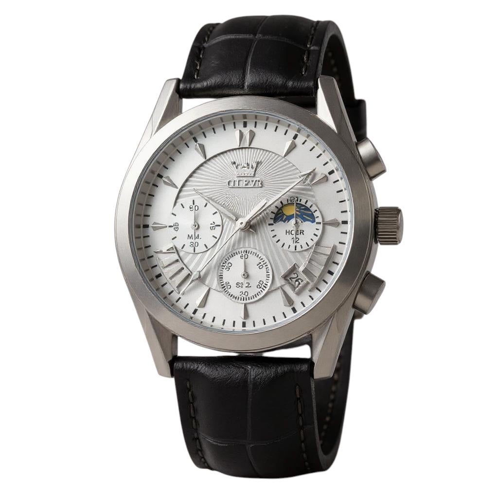 MIHAWK 42MM SPRINTER - Montre pour Homme à Bracelet en Cuir Vintage