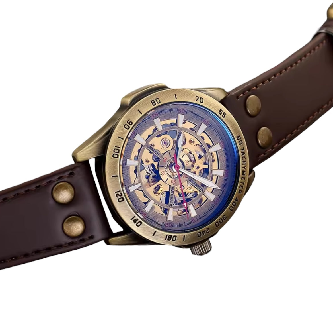 PEAKY 40MM OLD OKC - Montre pour Homme à Bracelet en Cuir Noir