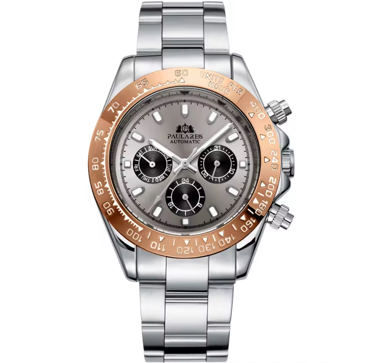 HARVEY DENT - Montre Automatique pour Homme en Argent