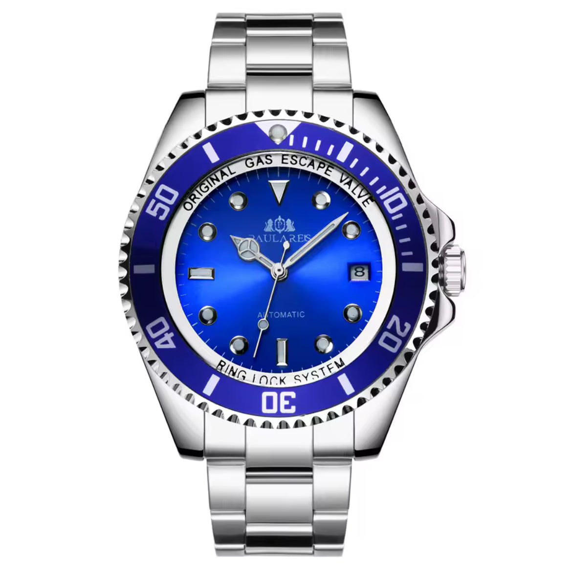 WATERLORD - Montre Automatique pour Homme à Cadran Bleu