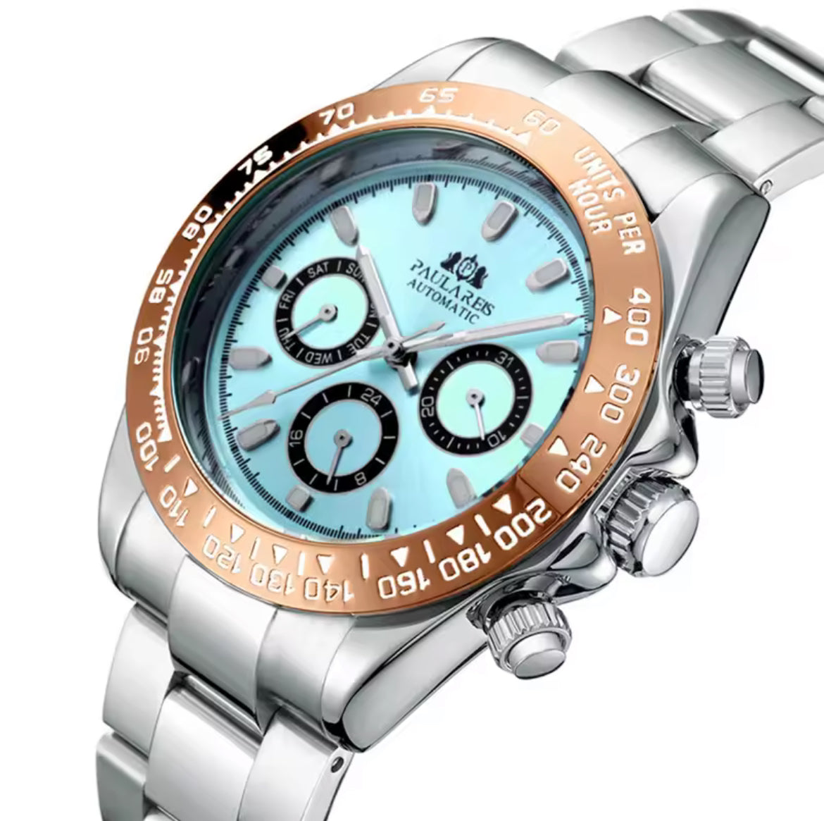 HARVEY DENT - Montre Automatique pour Homme en Argent