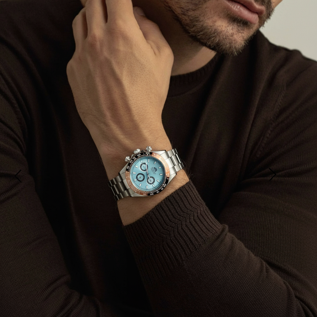 HARVEY DENT - Montre Automatique pour Homme en Argent