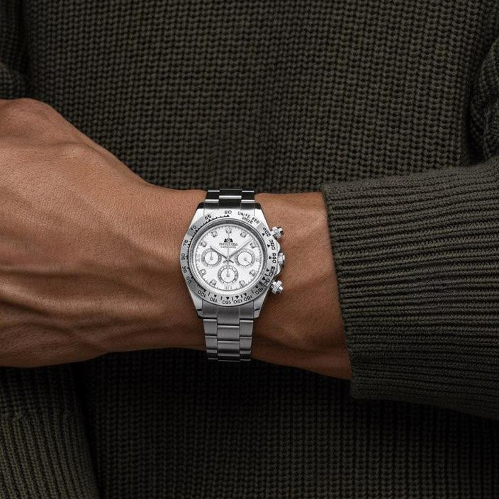 ALFRED PENNYWORTH - Montre Automatique pour Homme Blanche