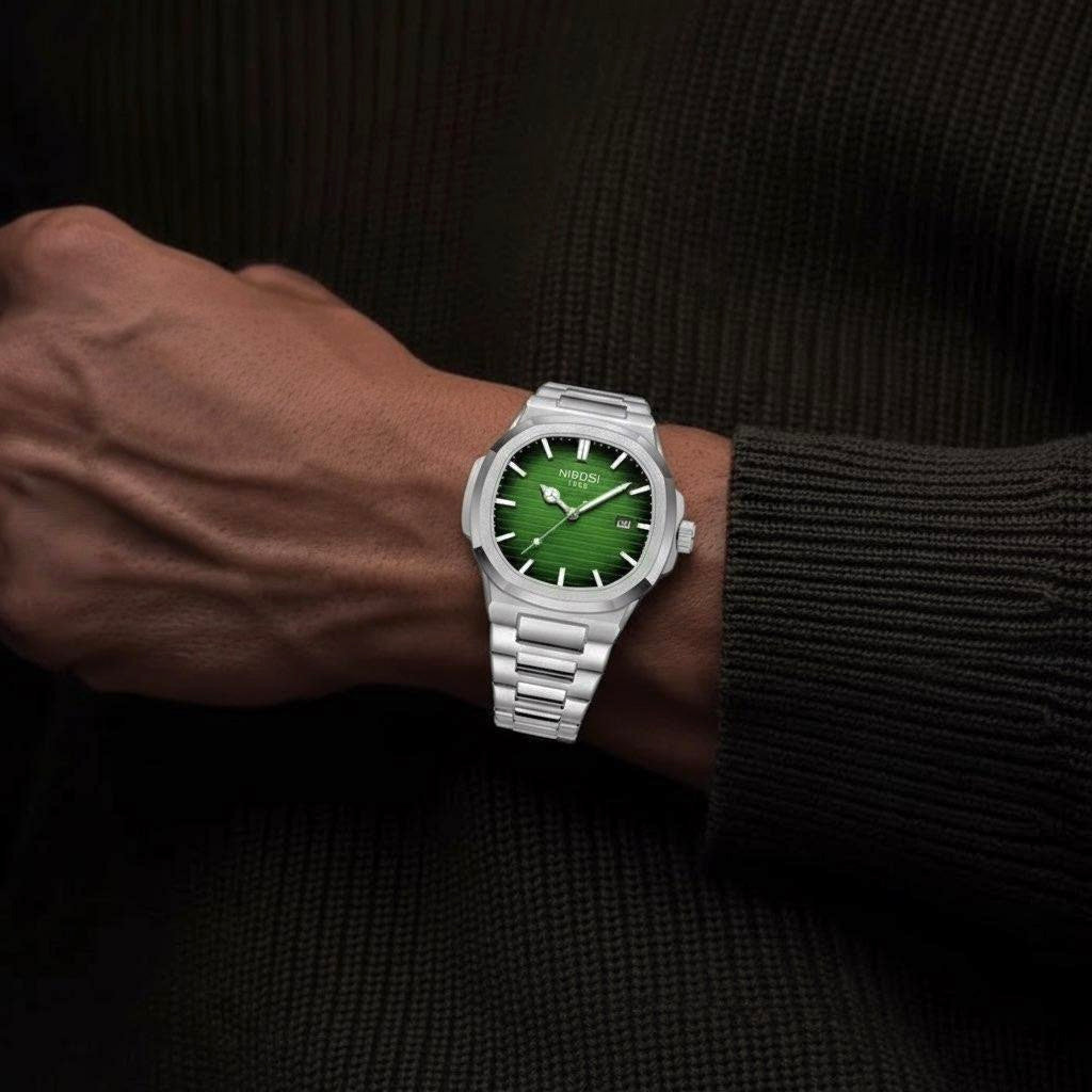 Greenhouse 41MM SOMMATRICE - Montre Quartz à Cadran Vert