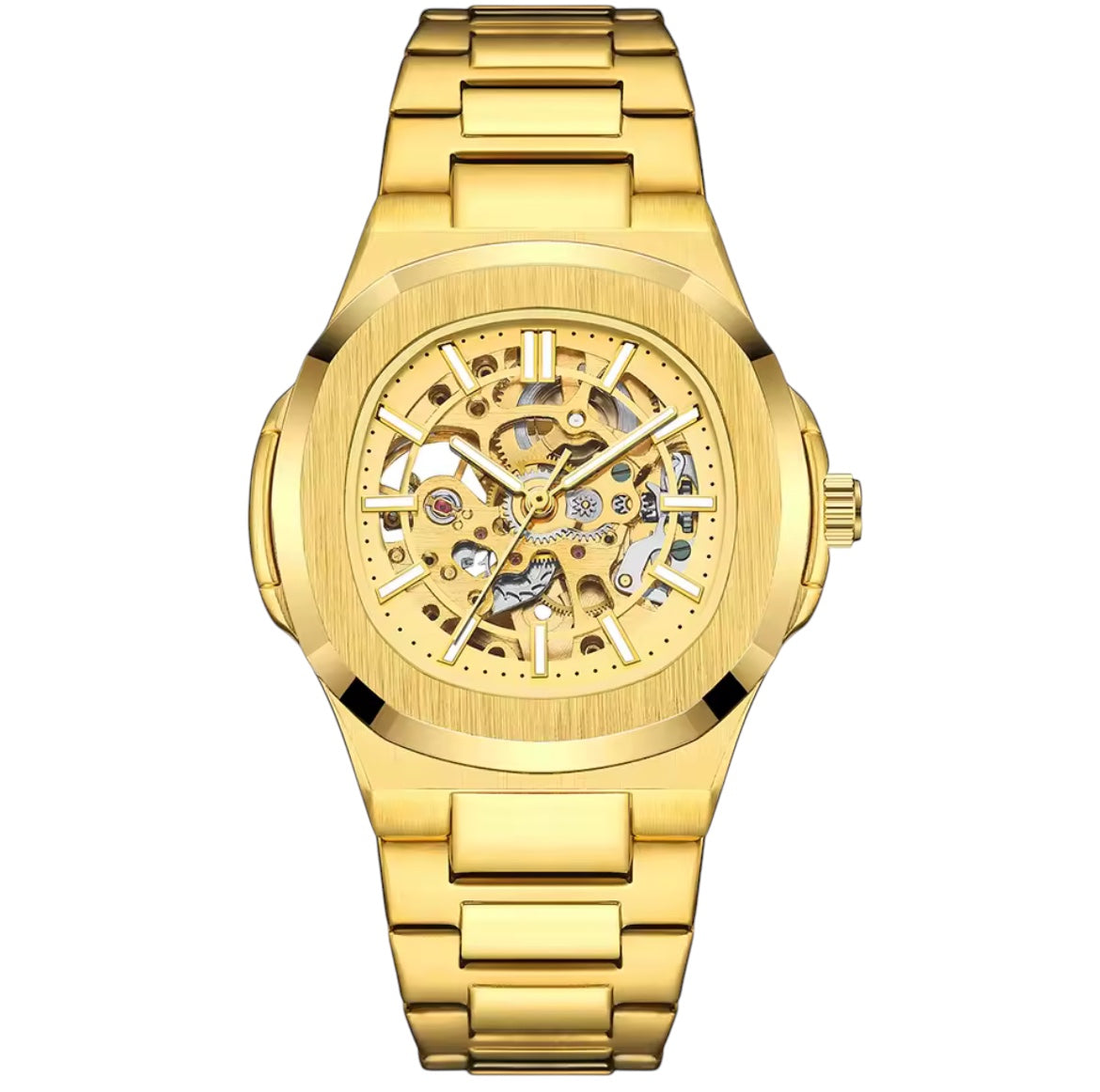 ASPHALTER - Montre Squelette pour Homme en Or