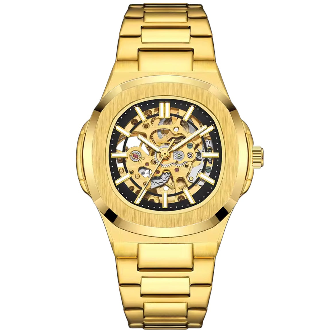 ASPHALTER - Montre Squelette pour Homme en Or