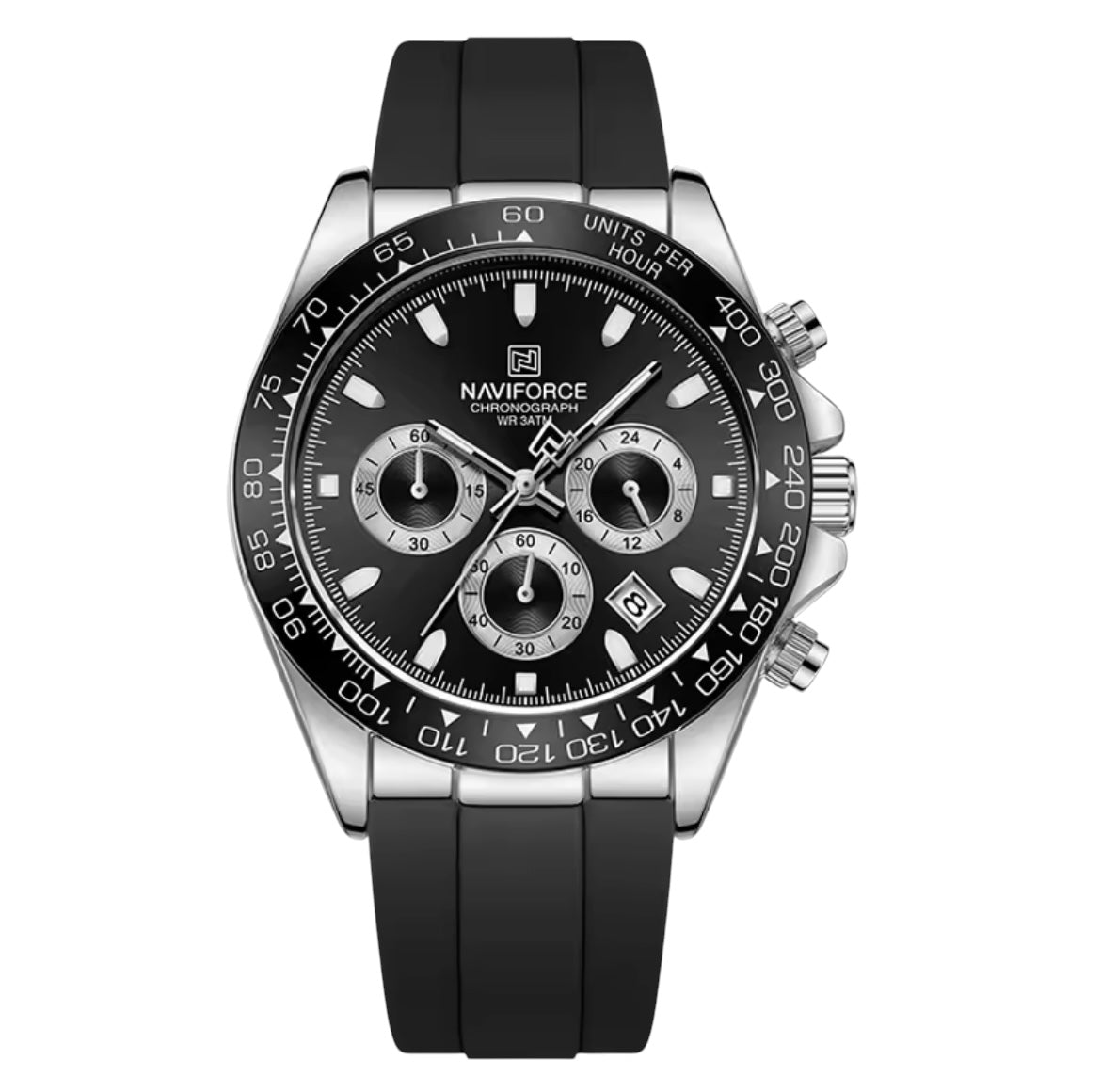 STEELSHADE 40MM APEX - Montre à Quartz pour Homme à Bracelet en Silicone