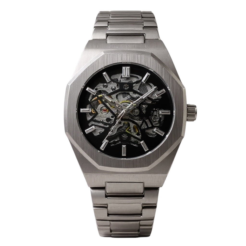 VENTLAR - Montre Squelette pour Homme Automatique