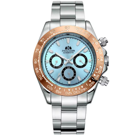 HARVEY DENT -  Montre Automatique pour Homme en Argent
