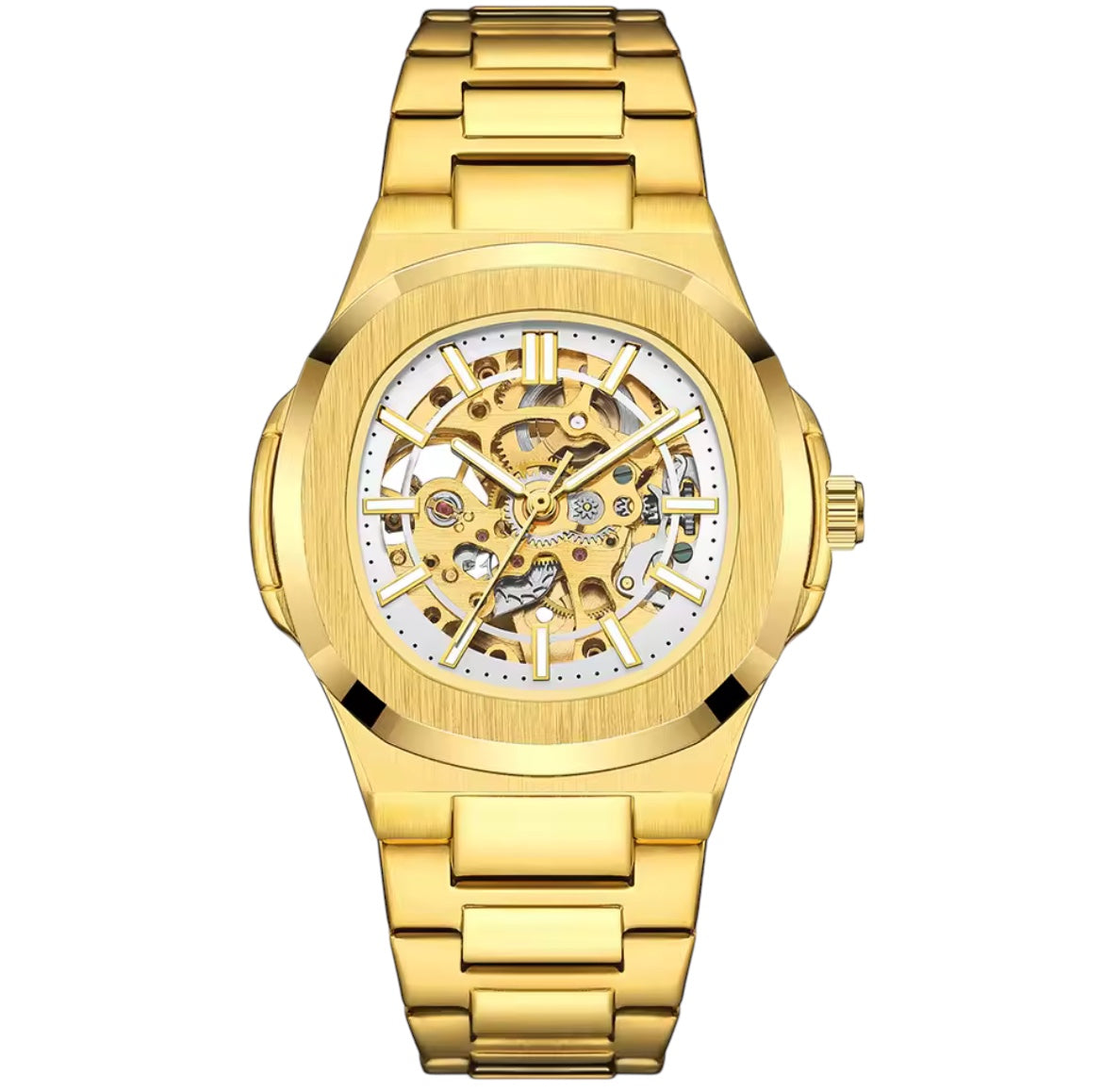 ASPHALTER - Montre Squelette pour Homme en Or