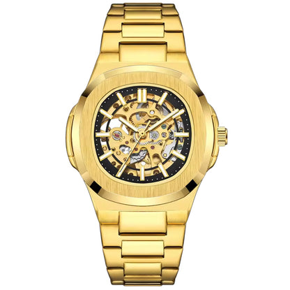 ASPHALTER - Montre Squelette pour Homme en Or