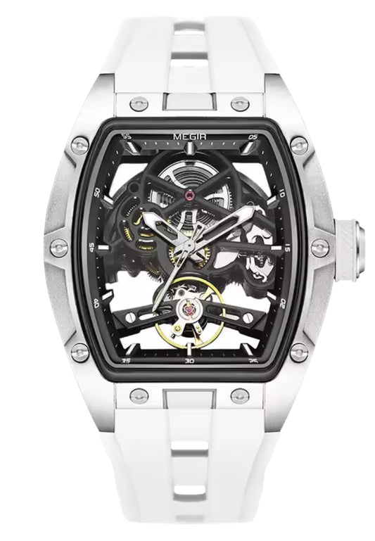 SPEEDBLITZ - Montre Squelette pour Homme à Bracelet en Silicone