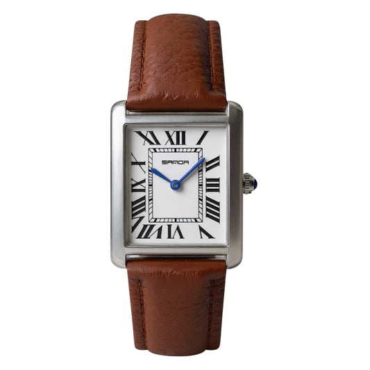 SENIRO - MONTRE RECTANGULAIRE EN CUIR POUR HOMME
